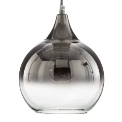 Hängeleuchte Monte aus Glas, einflammig, silber