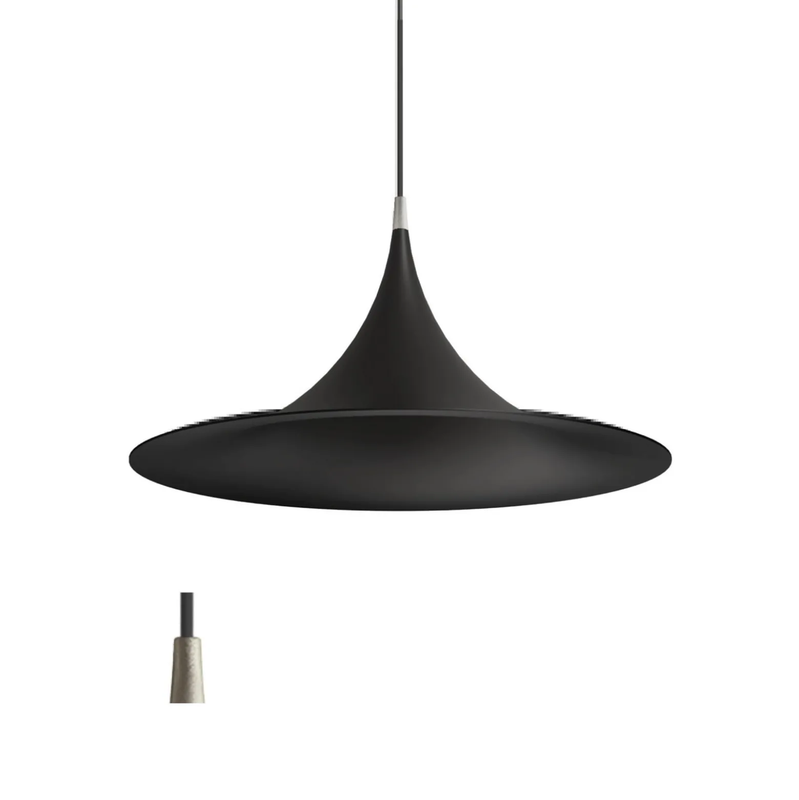 Hängeleuchte Morgana, schwarz/nickel, Metall, Ø 48 cm, E27