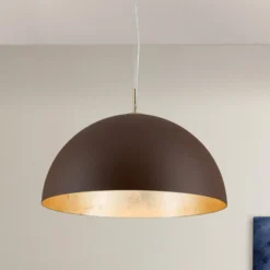 Hängeleuchte Nerry, braun-gold