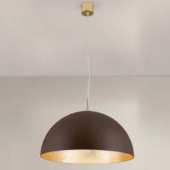 Hängeleuchte Nerry, braun-gold