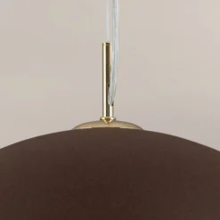 Hängeleuchte Nerry, braun-gold