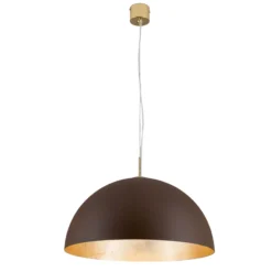 Hängeleuchte Nerry, braun-gold