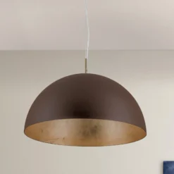 Hängeleuchte Nerry, braun-gold