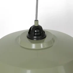 Hängeleuchte Nove, grün, innen weiß, Metall, E27