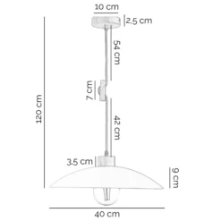 Hängeleuchte OHANA, Opalglas, Eichenholz, Ø 40 cm, E27