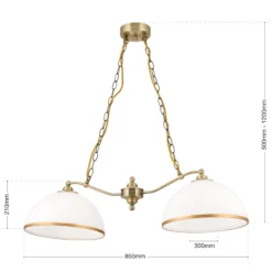 Hängeleuchte Old Lamp mit Kettenabhängung, 2-flg.