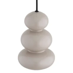 Hängeleuchte Oman, grau glänzend, Glas, Ø 14 cm