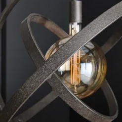 Hängeleuchte Orbit mit drei Ringen, 1-flg, schwarz