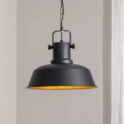 Hängeleuchte Orema, schwarz, Ø 40 cm, Metall, E27