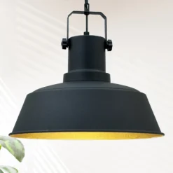 Hängeleuchte Orema, schwarz, Ø 40 cm, Metall, E27