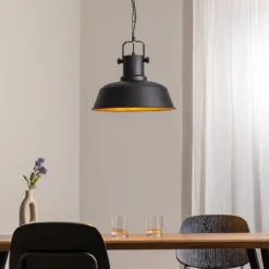 Hängeleuchte Orema, schwarz, Ø 40 cm, Metall, E27