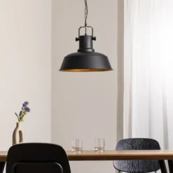 Hängeleuchte Orema, schwarz, Ø 40 cm, Metall, E27