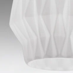 Hängeleuchte Origami aus Glas, weiß