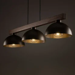 Hängeleuchte Oslo, braun, 3-flammig, 118 cm lang, E27