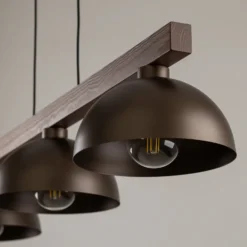 Hängeleuchte Oslo, braun, 3-flammig, 118 cm lang, E27