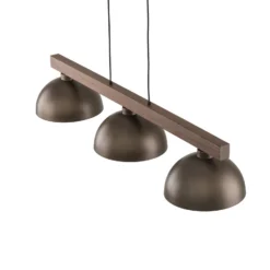 Hängeleuchte Oslo, braun, 3-flammig, 118 cm lang, E27