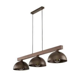 Hängeleuchte Oslo, braun, 3-flammig, 118 cm lang, E27