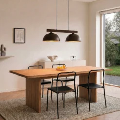Hängeleuchte Oslo, braun, 2-flammig, 83 cm lang, E27