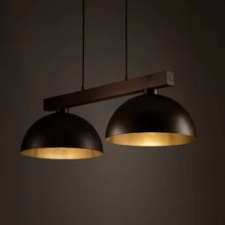 Hängeleuchte Oslo, braun, 2-flammig, 83 cm lang, E27