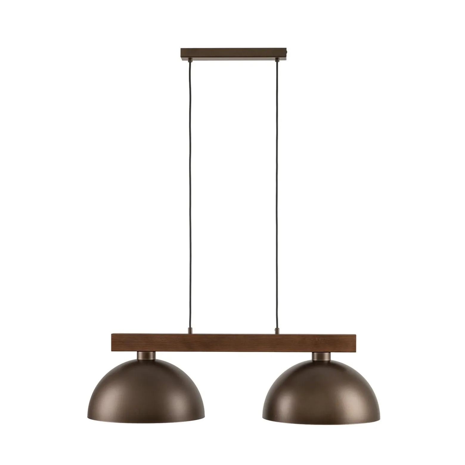 Hängeleuchte Oslo, braun, 2-flammig, 83 cm lang, E27