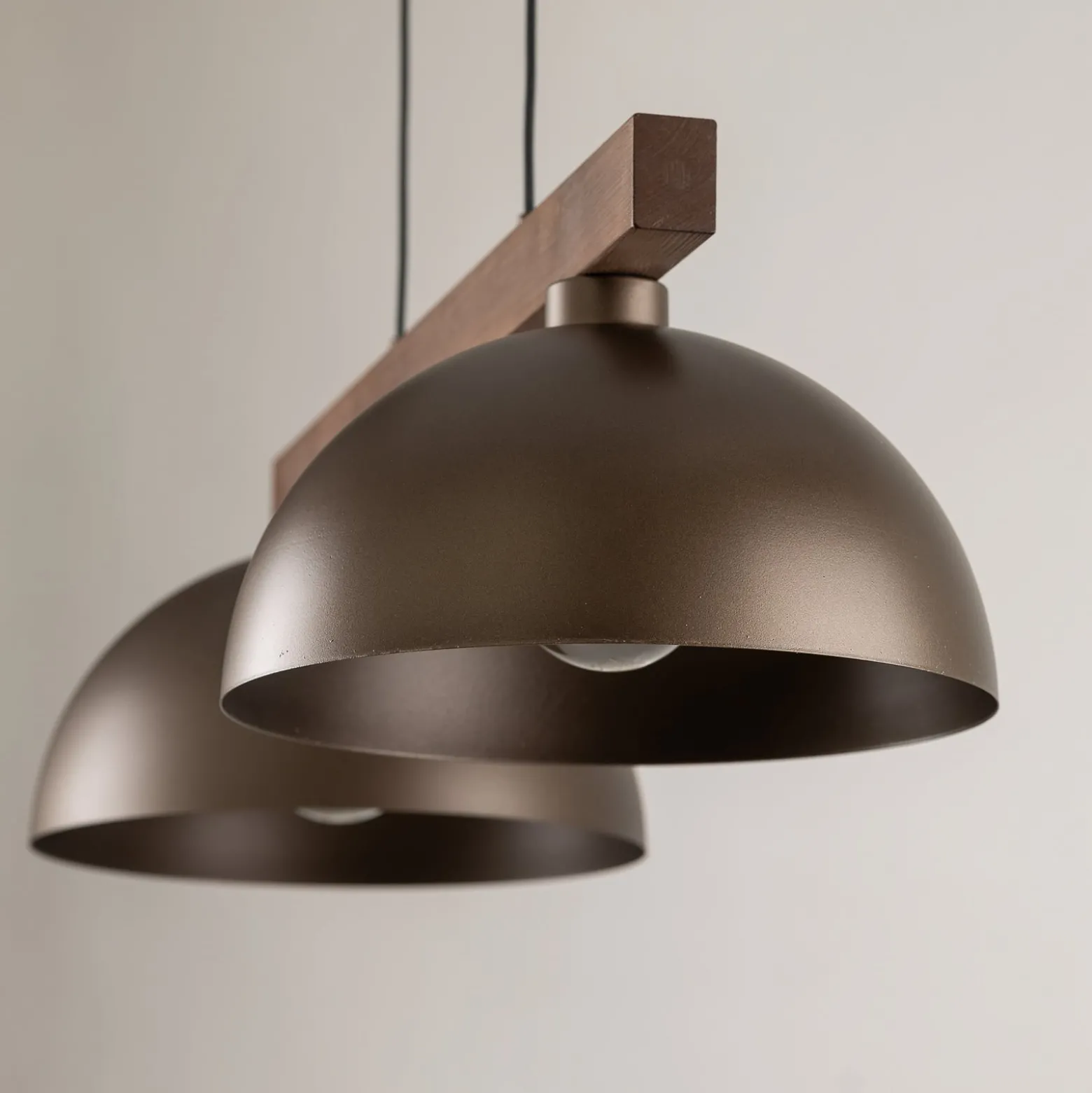 Hängeleuchte Oslo, braun, 2-flammig, 83 cm lang, E27