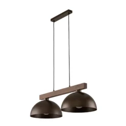 Hängeleuchte Oslo, braun, 2-flammig, 83 cm lang, E27