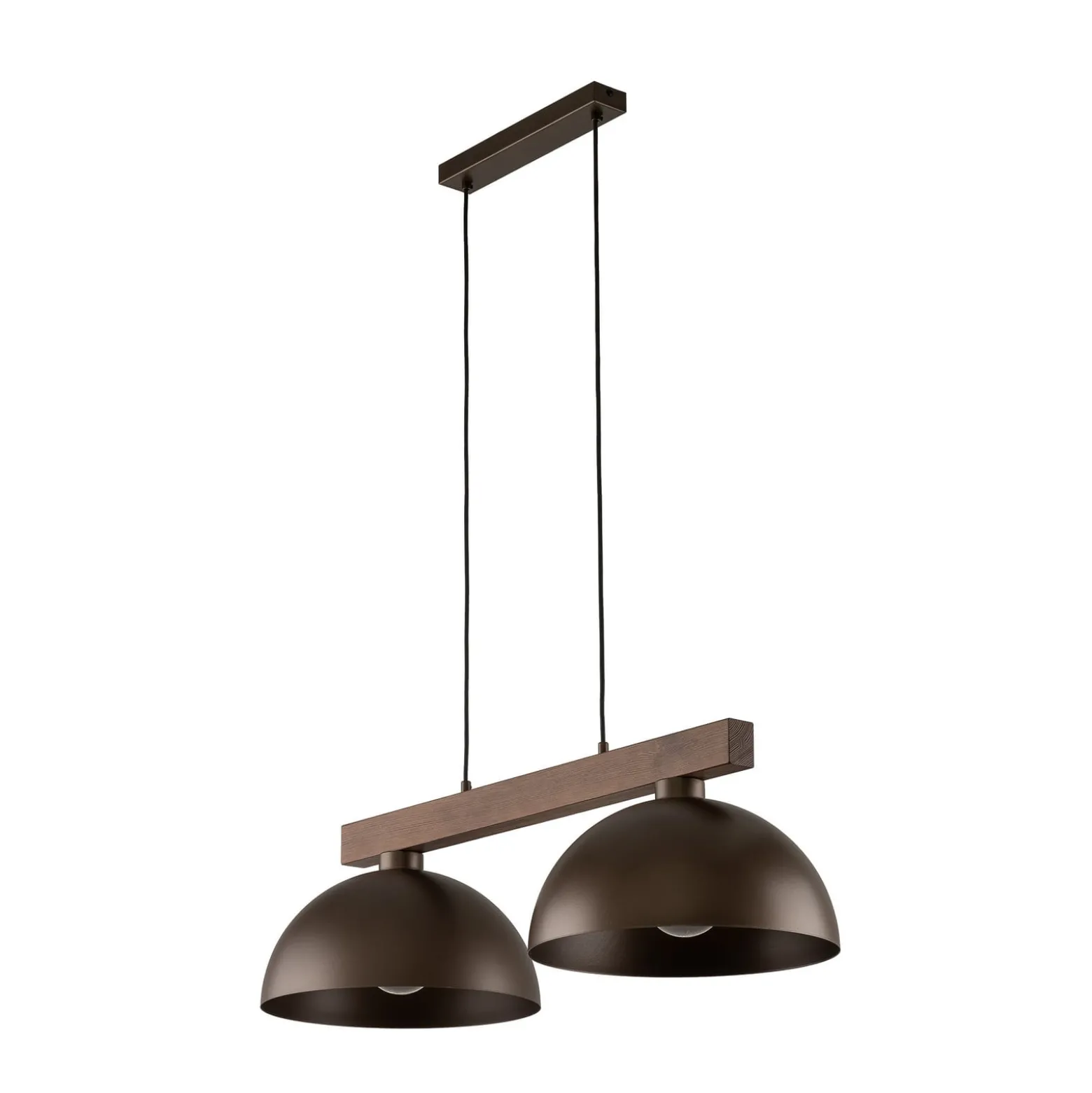 Hängeleuchte Oslo, braun, 2-flammig, 83 cm lang, E27
