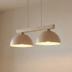 Hängeleuchte Oslo, sandfarben, 2-flammig, 83 cm lang, E27