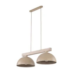 Hängeleuchte Oslo, sandfarben, 2-flammig, 83 cm lang, E27