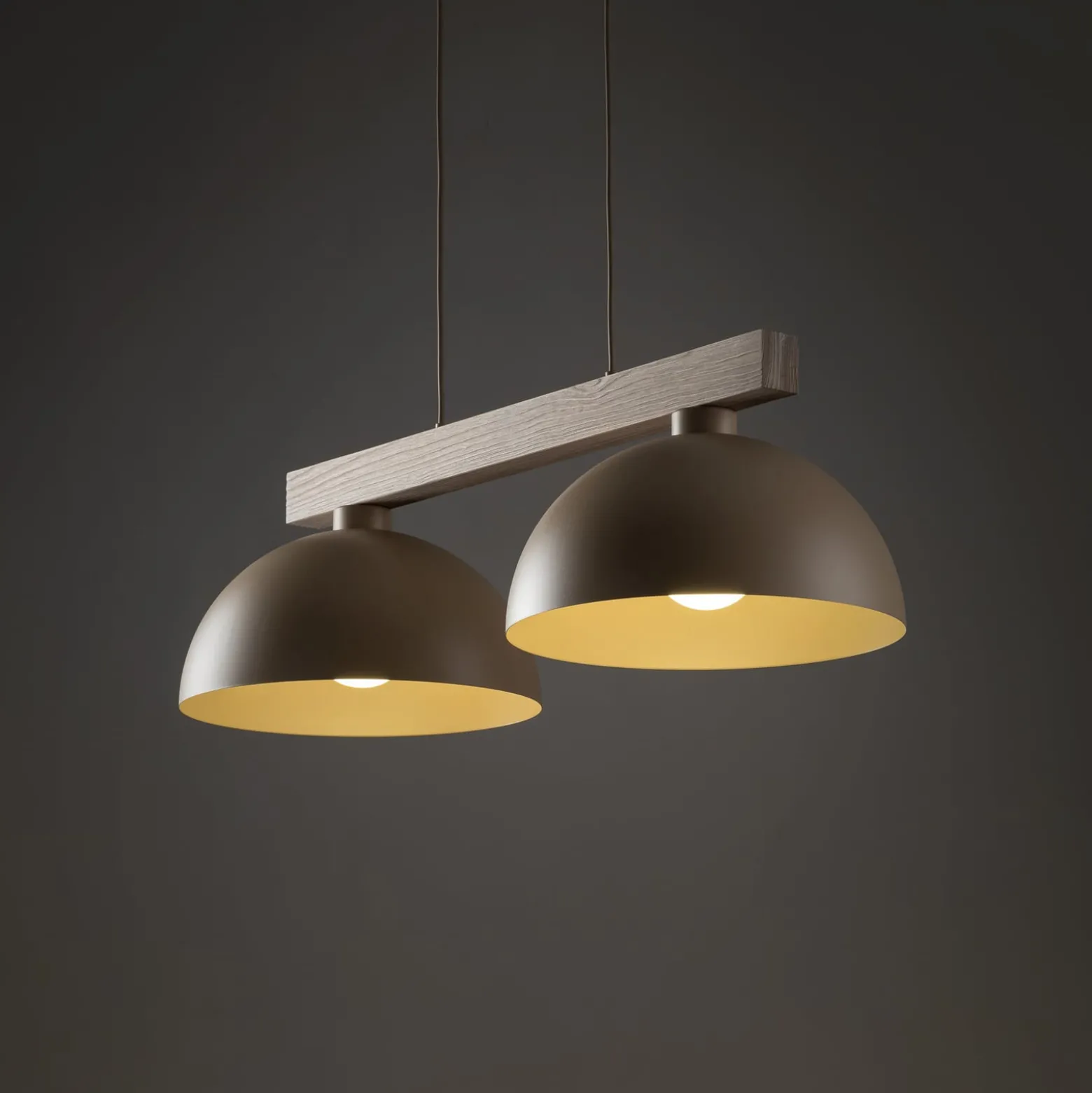 Hängeleuchte Oslo, sandfarben, 2-flammig, 83 cm lang, E27