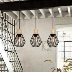 Hängeleuchte Palmorla, länglich, dreiflammig