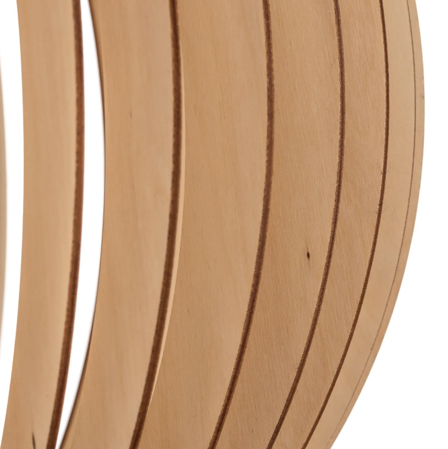 Hängeleuchte Paz aus Holzlamellen Ø 42cm, chrom