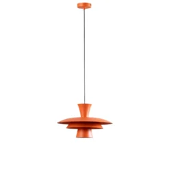 Hängeleuchte Plato, orange, Metall, Ø 38 cm, E27