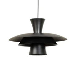 Hängeleuchte Plato, schwarz, Metall, Ø 38 cm, E27