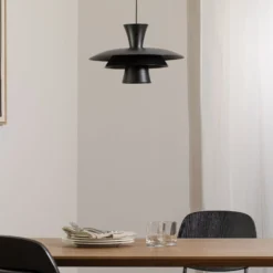 Hängeleuchte Plato, schwarz, Metall, Ø 38 cm, E27