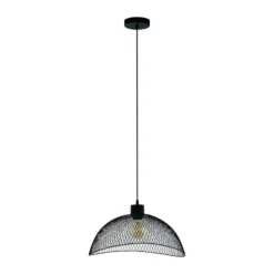 Hängeleuchte Pompeya, Länge 45 cm, schwarz, Stahl