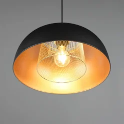 Hängeleuchte Punch schwarz/gold einflammig Ø 35 cm