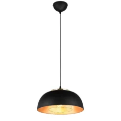 Hängeleuchte Punch schwarz/gold einflammig Ø 35 cm