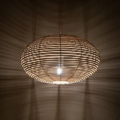 Hängeleuchte RATTAN, Ø 60 cm, naturbraun, Rattan, E27