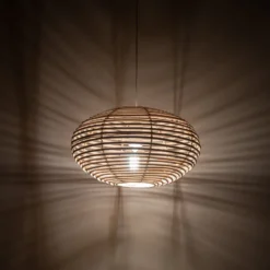 Hängeleuchte RATTAN, Ø 40 cm, naturbraun, Rattan, E27