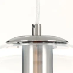 Hängeleuchte Richard, Metall nickel, Glas klar