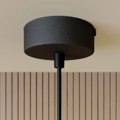 Hängeleuchte Rif aus Metall, schwarz, Ø 25 cm