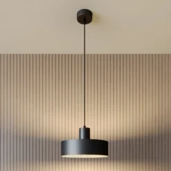 Hängeleuchte Rif aus Metall, schwarz, Ø 25 cm