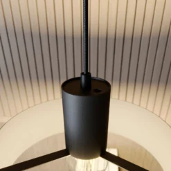 Hängeleuchte Rif aus Metall, schwarz, Ø 25 cm