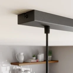 Hängeleuchte Rif, linear dreiflammig, schwarz