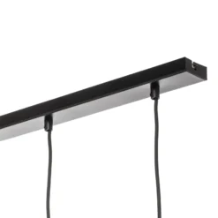 Hängeleuchte Rif 4, linear vierflammig, schwarz