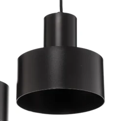Hängeleuchte Rif 4, linear vierflammig, schwarz