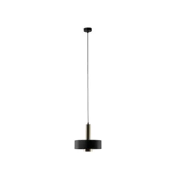 Hängeleuchte Rif Lux, schwarz/gold, Ø 25 cm, Stahl