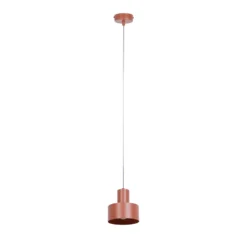 Hängeleuchte Rif S, ziegelrot, 1-flammig, Ø 15 cm, Stahl