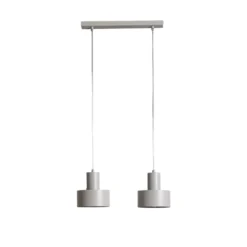 Hängeleuchte Rif 2, taupe 2-flammig, linear, Stahl
